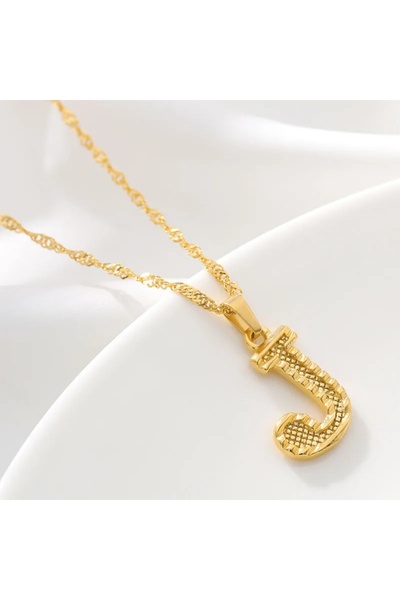 Choice J Fashion Gold Plated 26 Initial Letter Pendant Water Wave Chain Neckl...