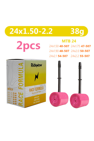 Choice 45mm 24x1.5-2.2 507 2PCS RideNow TPU Bike Inner Tube Tire MTB Bike Cam...