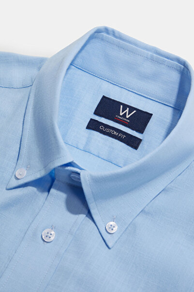 W Collection MAVİ UZUN KOLLU GÖMLEK