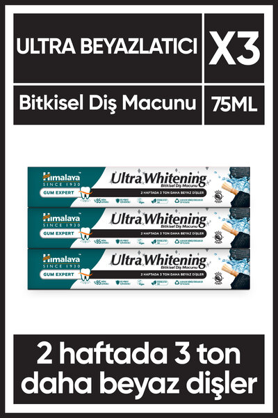 Himalaya Since 1930 Ultra Whitening Bitkisel Beyazlatıcı Diş Macunu 75 ml 3 A...