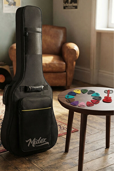 Midex Cs-109 Softcase Acoustic Guitar Bag Si Gigbag Thick Black