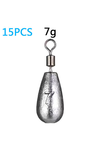 Choice 7G-15PCS 15 Pieces/Batch of Water Droplets Fishing Counterweight Sinke...