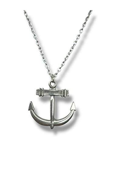 Herşey Nota Unisex Necklace with Ship Anchor Figure – Antique, Sailor-Spirite...