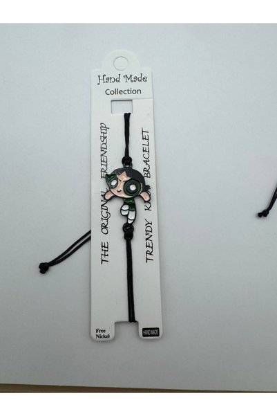 Herşey Nota Powerpuff Girls Buttercup Figured Rope Unisex Bracelet – Adjustab...