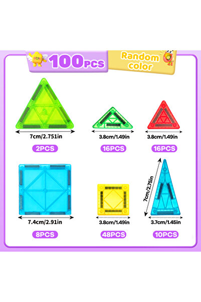 Choice1 2in1 100pcs Magnetic Building Blocks 3D Construction Set DIY Montesso...