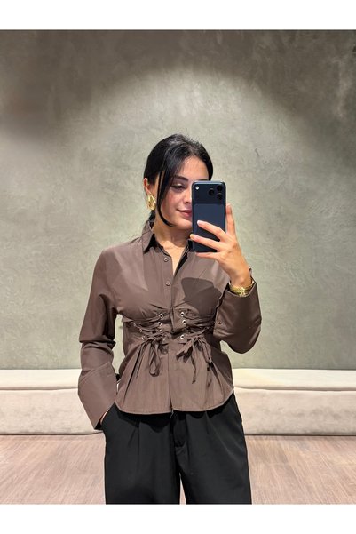Kedi Fashion Kahverengi Gömlek