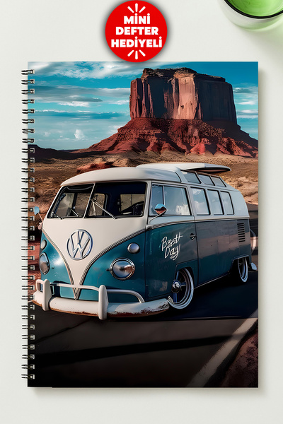 BLACKONECLASS Woswos Minibus A5 Metal Spiral Unlined Thick Bristol Wos Wos Mi...