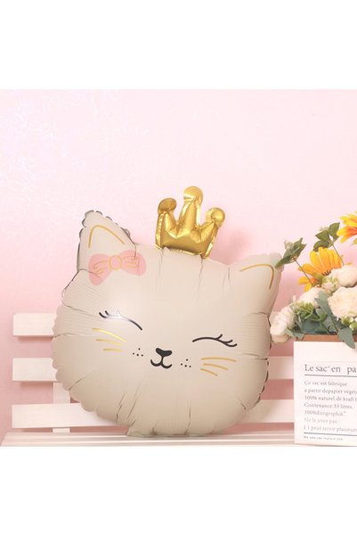 Choice Other Crown-Cat-Cream Matte Cartoon Super Cute Animal Shaped Ballons, ...