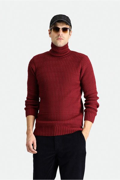 Kiğılı Turtleneck Slim Fit Slim Fit Patterned Knitwear Sweater