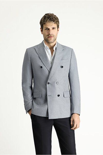 Kiğılı 6 Drop Regular Fit Jachetă cu dungi, croială standard, cu două rânduri...