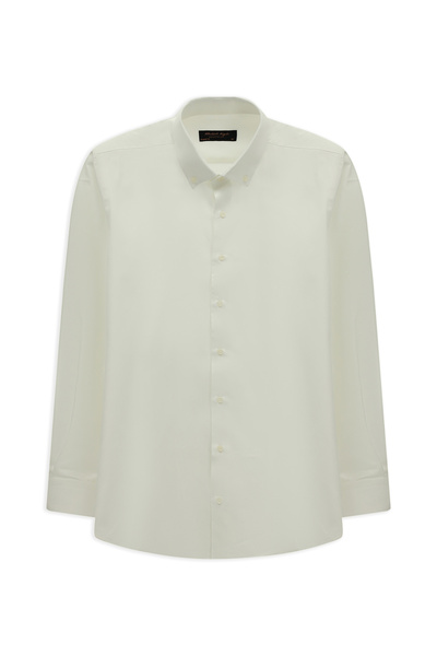 Abdullah Kiğılı Long Sleeve Regular Fit Button-Down Collar Patterned Cotton S...