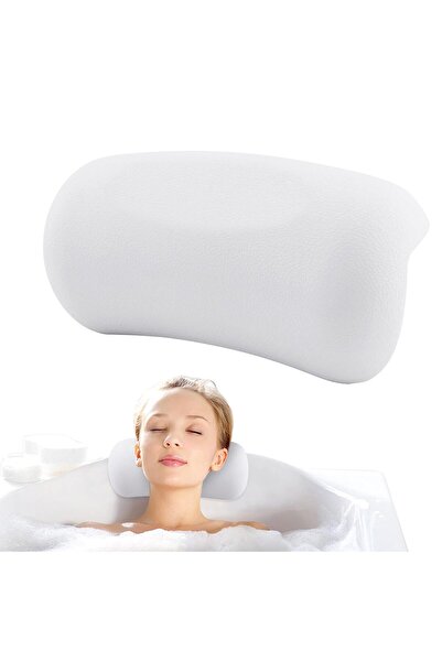 Choice Ivory Waterproof Non Slip Bathtub Spa Pillow Memory Foam Head Back Cus...