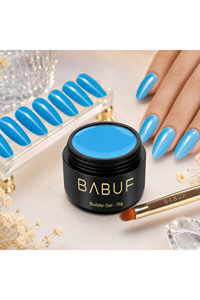 BABUF Gel de construcție autonivelant Baby Blue BG16, bleu pastel, 15g