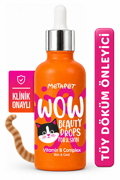 Metapet Kediler için Tüy Dökümü Önleyici, B Complex Vitaminleri Dökme Damlası...