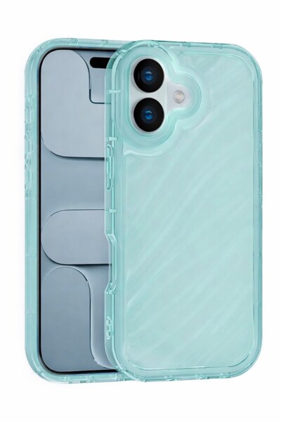 Vissona iPhone 16 Kılıf – Kabartmalı Parlak Desenli Darbe Emici Silikon Telef...