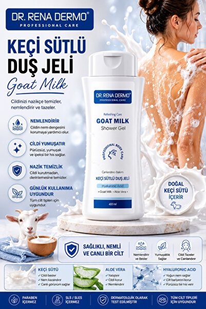 Dr. Rena Dermo Keçi Sütlü Duş Jeli Canlandırıcı Bakım 400ML