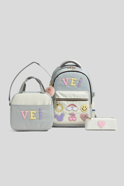 VEIBAG Ember Elementary School Bag Set - 3-Piece Set with Lunch Bag and Penci...