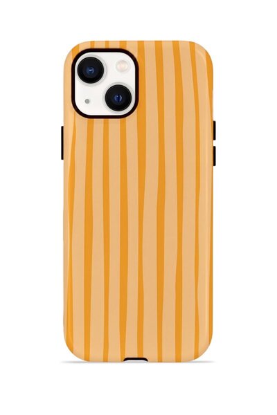 PiyasaSepeti حافظة آيفون 13 فوريان ذات الطبقة المزدوجة Golden Hour Stripe