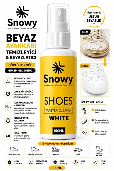 Snowy Beyaz Spor Ayakkabı Temizleyici Ve Genel Temizlik Spreyi 150 ml