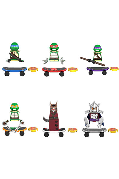 Choice6 6PCS 723 Turtle Ninja Movie Mini Action Figures Bricks Leo Raph Don W...