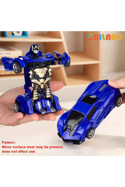 Choice6 PEACOCK BLUE Transformable Robot Sports Car Toys, No Batteries, Educa...