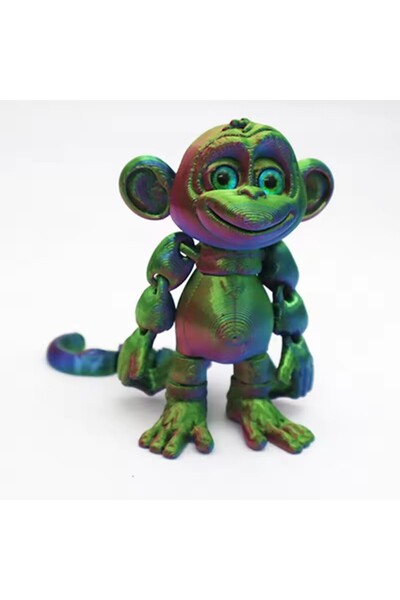 Choice 10cm Color 3D Printing Monkey Crafts Figure Multi- Movable Funny Abstr...