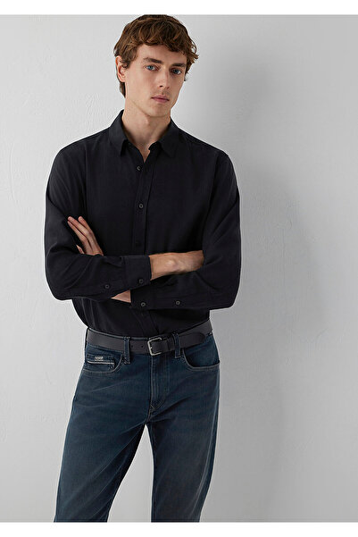 Mavi (Tencel TM) Lyocell Karışımlı Siyah Gömlek Regular Fit / Normal Kesim 02...