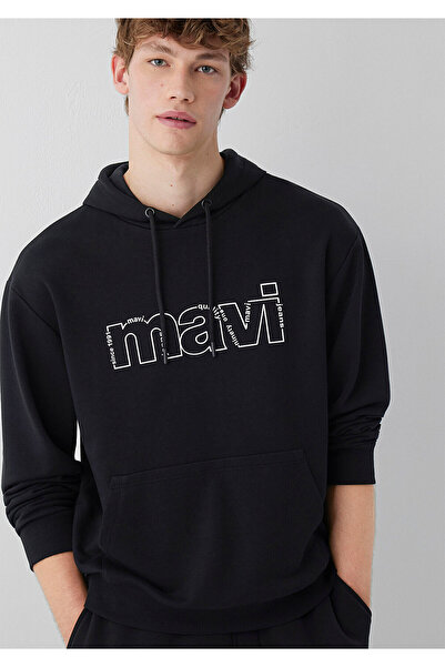 Mavi Logo Printed Black Sweatshirt 0S10196-900
