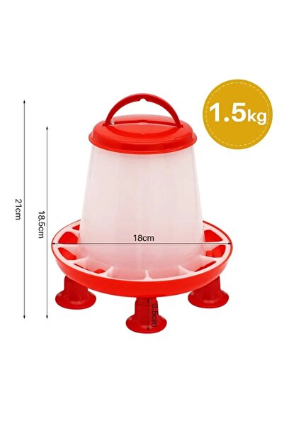 Choice 1.5kg Feeder 1 Pc 1.5 Kg/3 L Bucket With Automatic Poultry Drinker Chi...