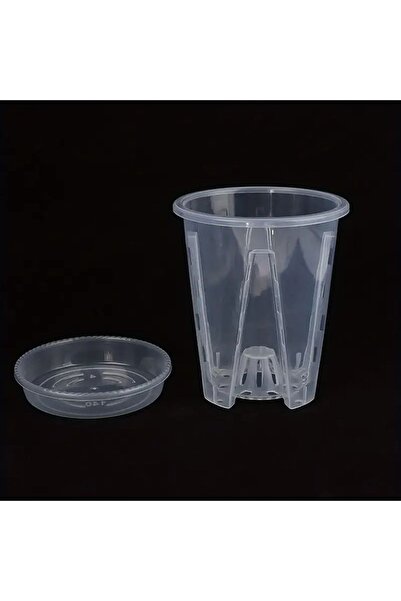 Choice3 10cm-With Tray Plastic Root Control Transparent Flower Pot Breathable...