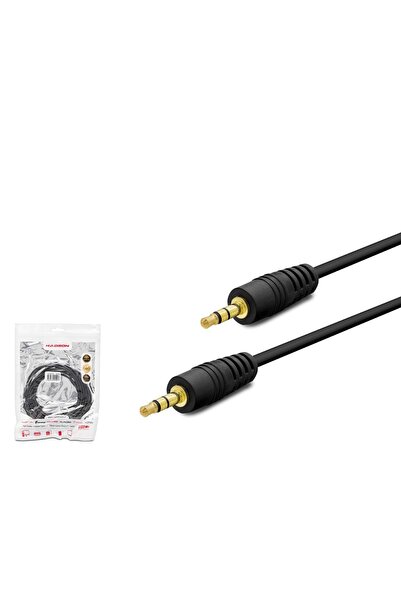 HADRON HDX1046 كابل TRS AUX مقاس 3.5 ملم بطول 5 متر أسود