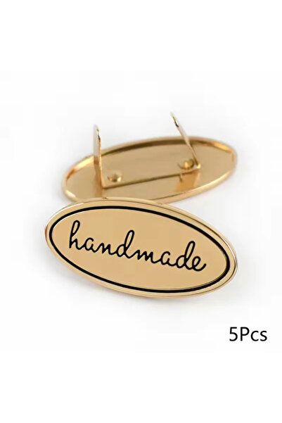 Choice Light Gold 5PC Hand Made Metal Labels Gold Silver Color Craft Garment ...