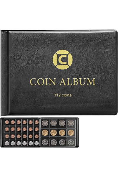 Choice black Coin Collection Supplies Book Holder for Collectors, 312 Pockets...