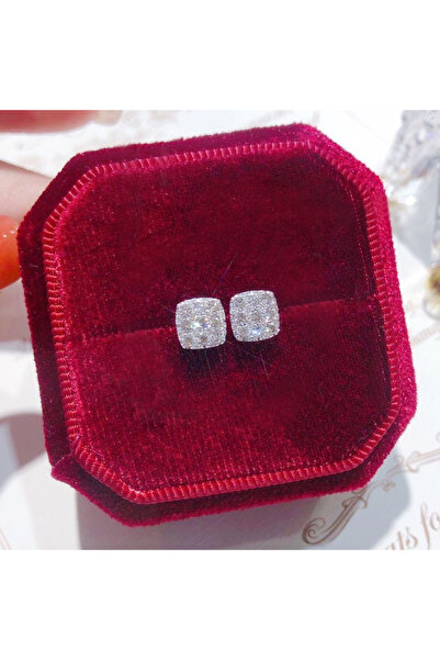Choice E1691 Huitan Silver Color Small Stud Earrings for Women Geometric Squa...