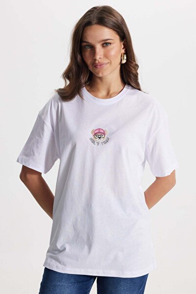 Tudors Γυναικείο μπλουζάκι με φαρδιά γραμμή, 100% βαμβακερό, με λαιμόκοψη ποδ...