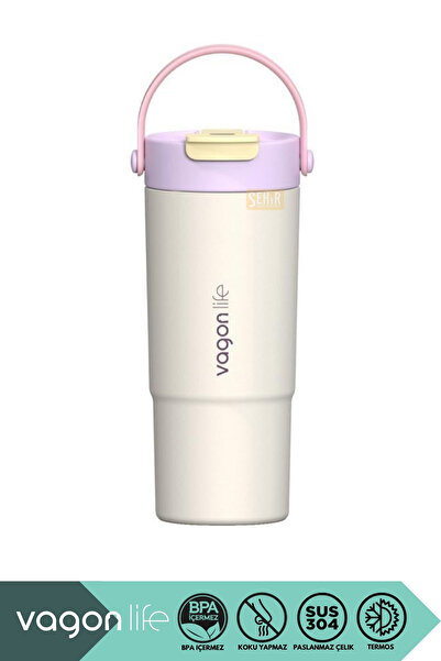 Vagonlife 660ml Yeni Koleksiyon Çift Renkli Tumbler Pipetli/Pipetsiz Kullanım...