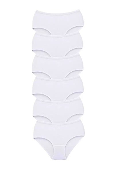 Generic Brand 6 Pieces Tutku Women's High Waist Bato Thick Rubber Panties Whi...