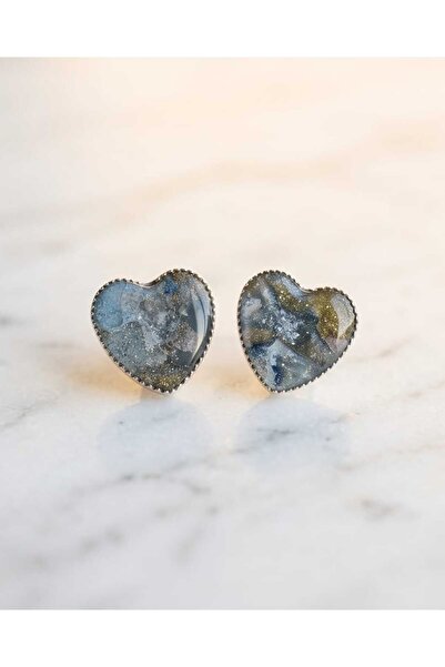 Dodemert Home Heart Galaxy Polymersilicon Handmade Nails Earrings