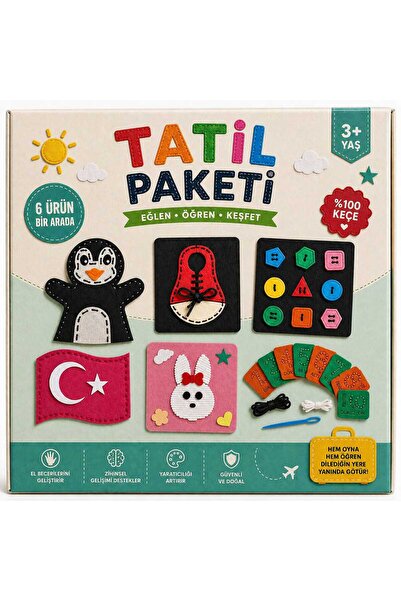KESKİN NAKIŞ Holiday Package -6 Sets in One Educational Felt Sewing Kits Firs...