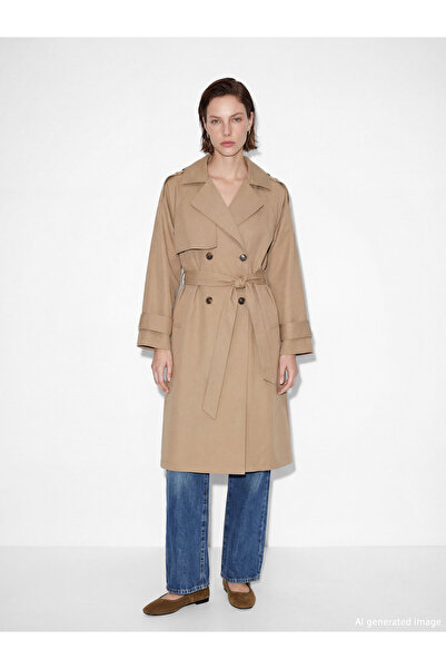 LC Waikiki Belted Gabardine Women's Trench Coat