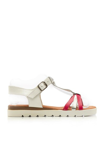 UrbanShoes Sandale cu talpa joasa dama din piele naturala,Leofex - 653 Roz Ar...