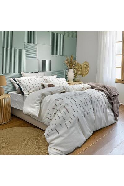 Sarev Σετ Παπλωματοθήκης Mood Comfort Faye Διπλό 4Y D K, Εκρού