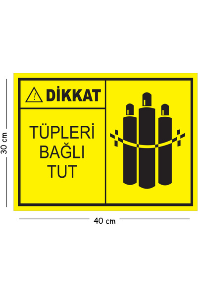 Mayeka Metal Caution Tubes Hold on to the Line 30X40 cm A3 Warning Work Safet...