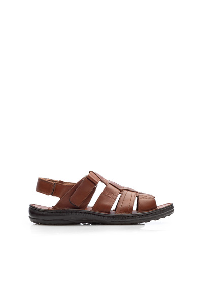 UrbanShoes Sandale barbati din piele naturala, Leofex - 144 Cognac box
