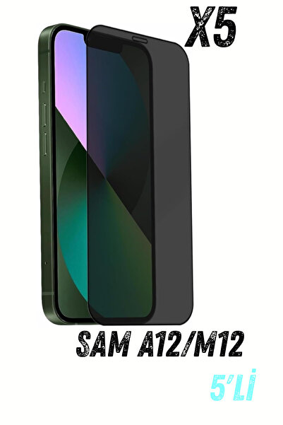 PSGT 5 قطع من واقي الشاشة SAM A12/M12 Hayalet، زجاج غير قابل للكسر، خصوصية غي...