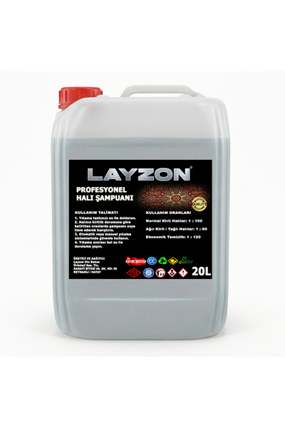 Halı Şampuanı Profesyonel / Konsantre / Endüstriyel 20 Litre