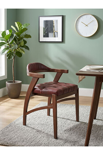 Gazzini Furniture Chelsea Kolçaklı Ahşap Sandalye