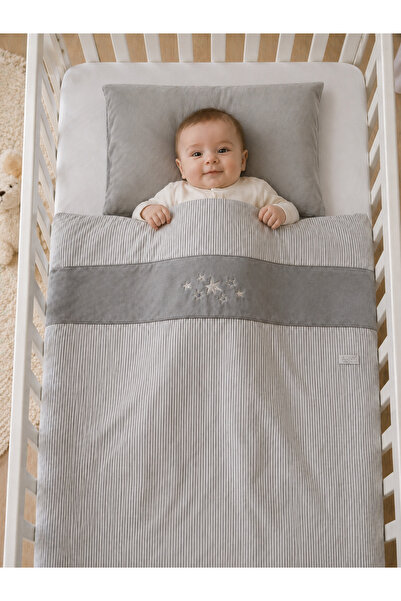 Motif Mağaza %100 Pamuk Saten Bebek Nevresim Seti 100x130 Nevresim 40x60 Yast...