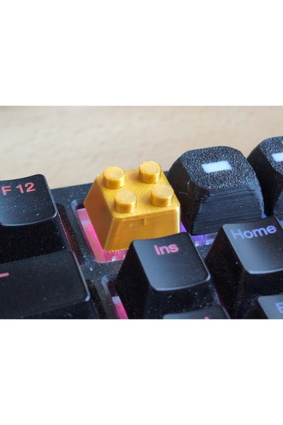 TaneStore Renkli 4'lü Brick Mekanik Klavye Keycap Seti - 3D Baskı Artisan Tuş...