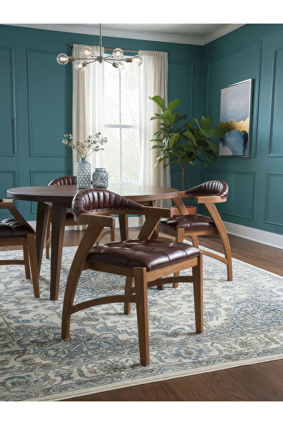 Gazzini Furniture Chelsea Kolçaklı Ahşap Sandalye